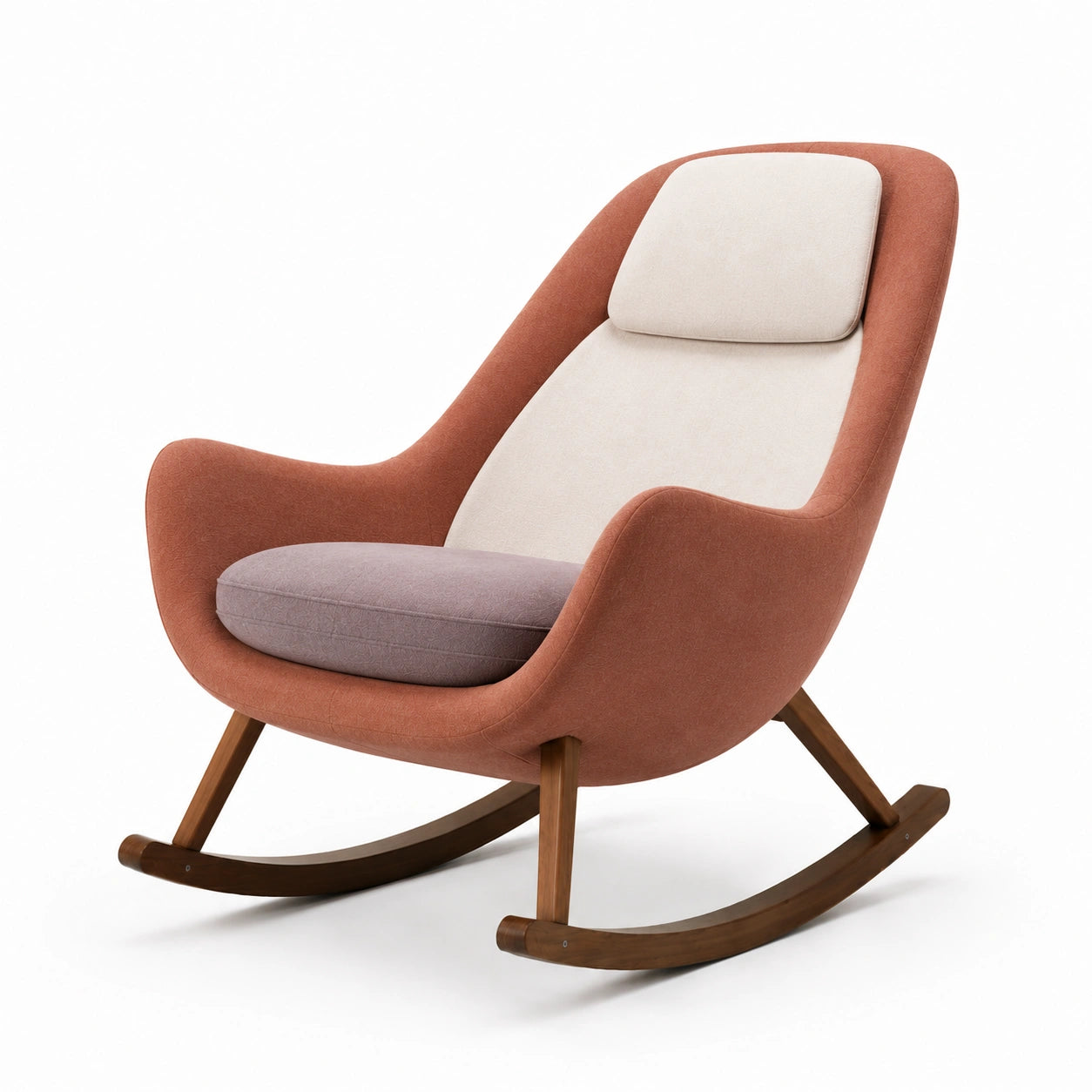 Mecedora de Tela Verde con Base de Madera