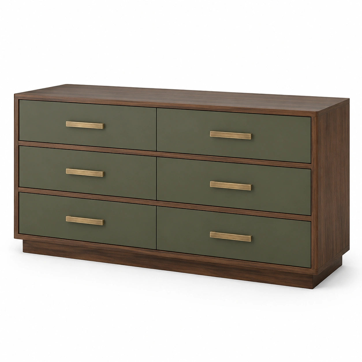 Cómoda de Madera con Cajones Azules y Roble