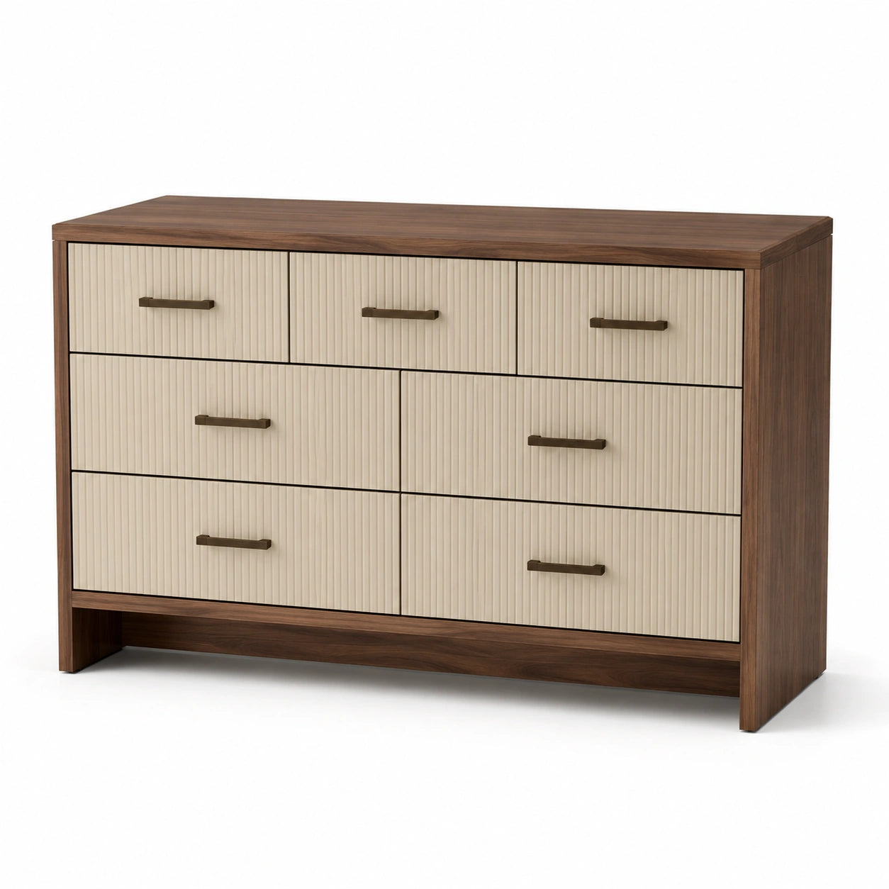 Cajonera de Madera y Metal con 6 Cajones Verde Salvia/Dorado