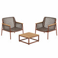 Conjunto de Sillones y Mesa de Jardín de Aluminio y Cuerda