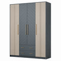 Armario de Madera y MDF con 4 Puertas y 2 Cajones Beige